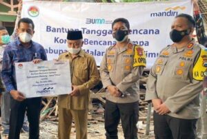 Bank Mandiri Salurkan Bantuan 115 Juta Korban Gempa Malang