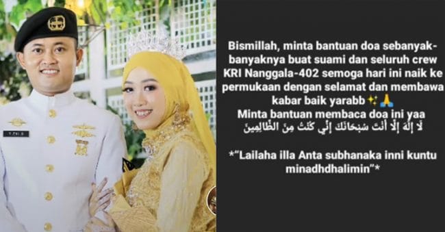 Viral Curhatan Hati Istri ABK KRI Nanggala 402, "Papa Sabar Ya, Sebentar Lagi Kapal Ketemu"