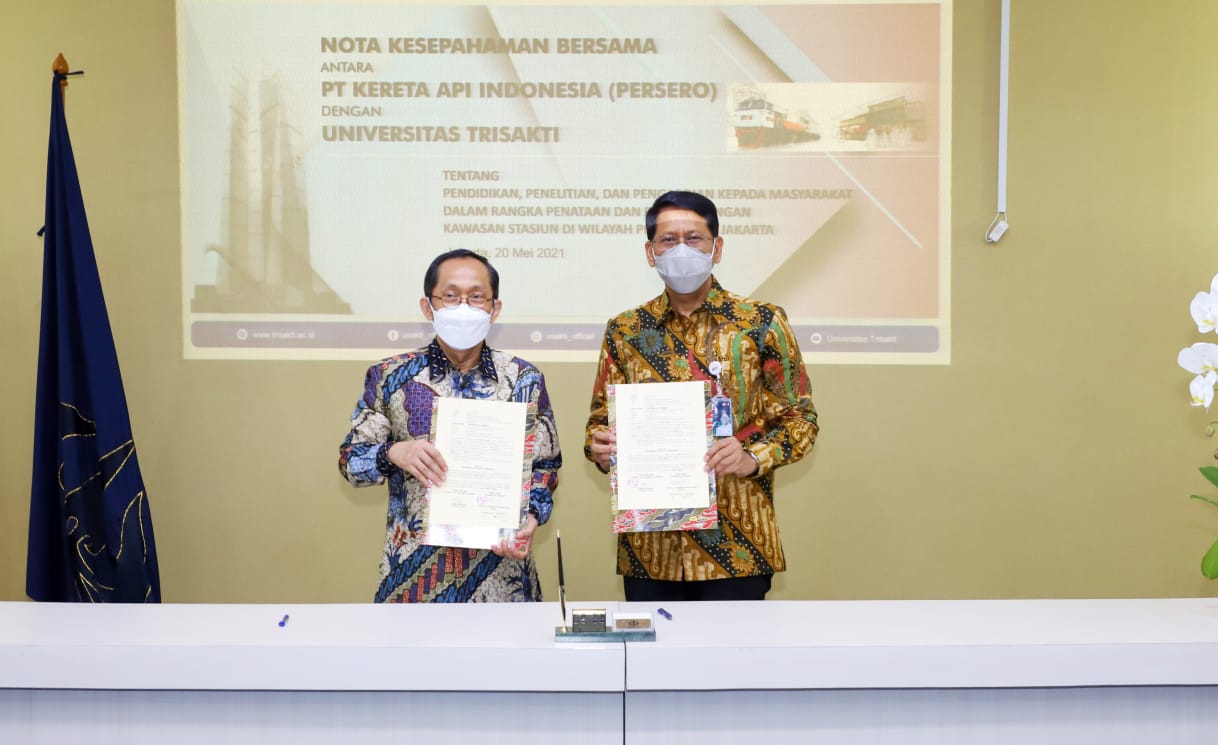 KAI dan Universitas Trisakti Teken MoU Penataan dan Pengembangan Stasiun di Wilayah DKI Jakarta