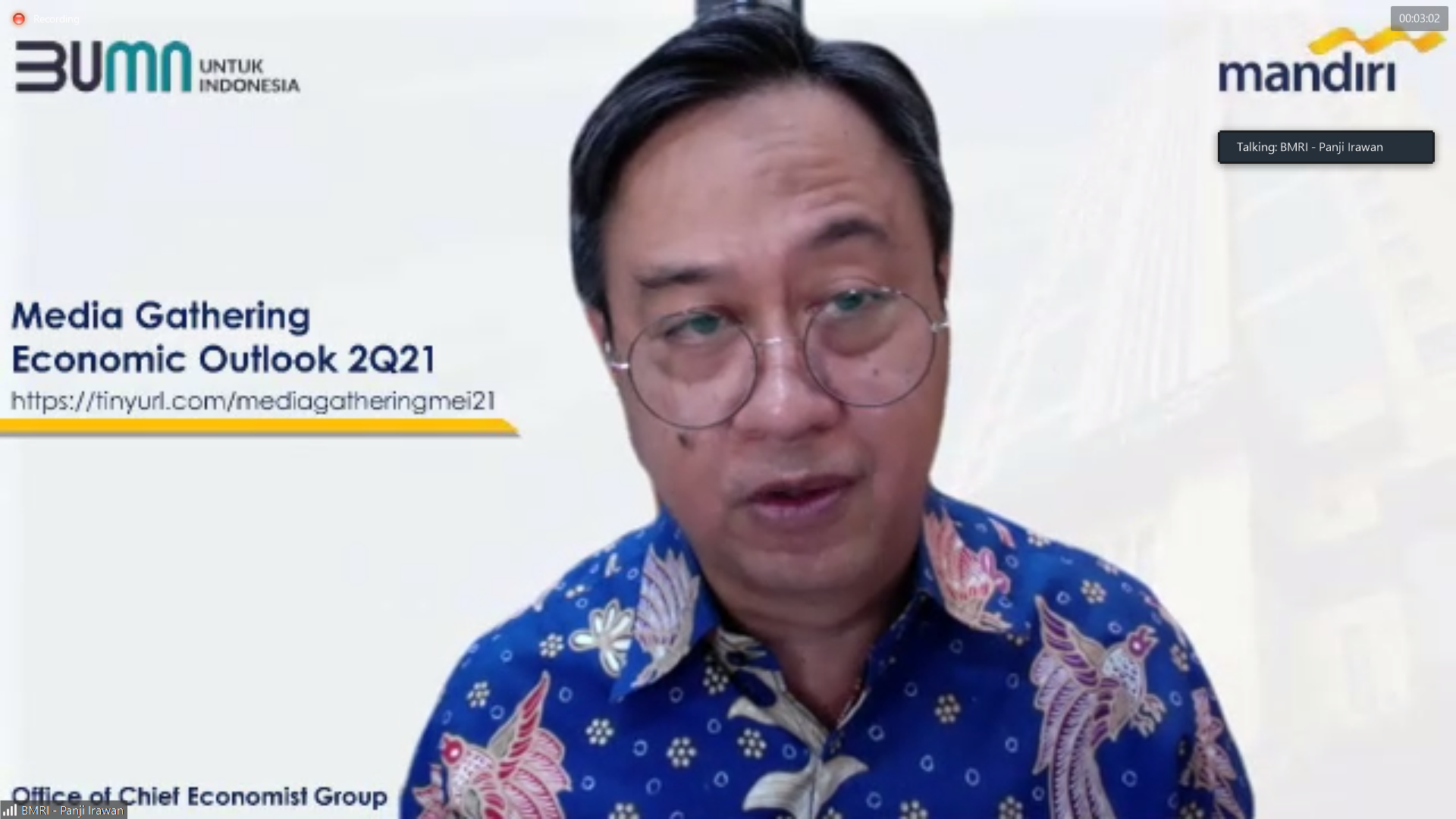 Kuartal II/2021, Bank Mandiri Optimis Ekonomi dan Kredit Membaik