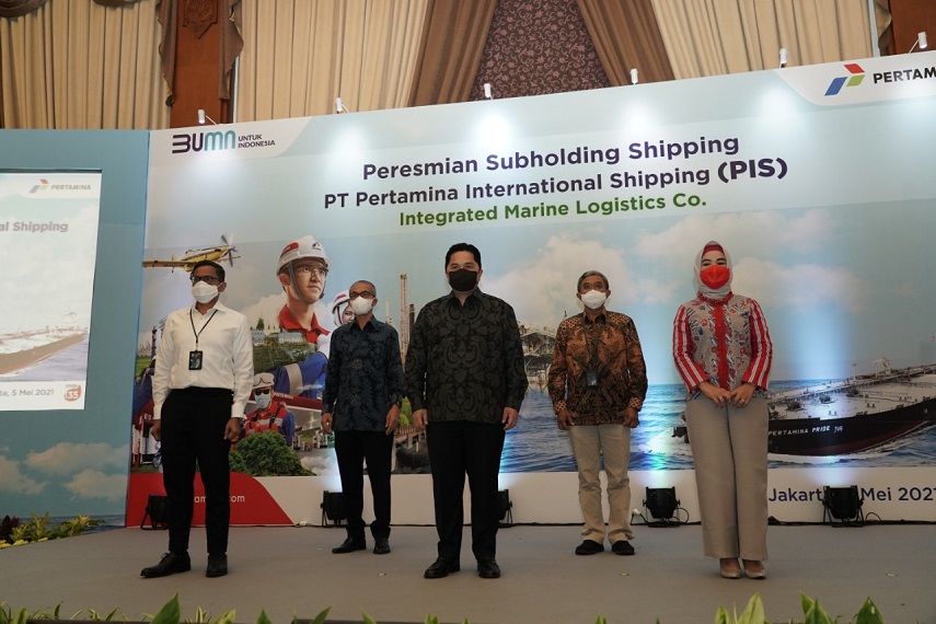 Menteri BUMN Resmikan Subholding Pertamina International Shipping