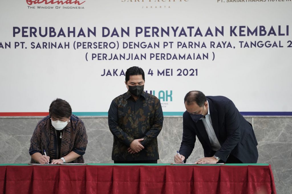PT Sarinah dan PT Parna Raya Lanjutkan Kerjasama Transformasi Hotel Sari Pacific Jakarta