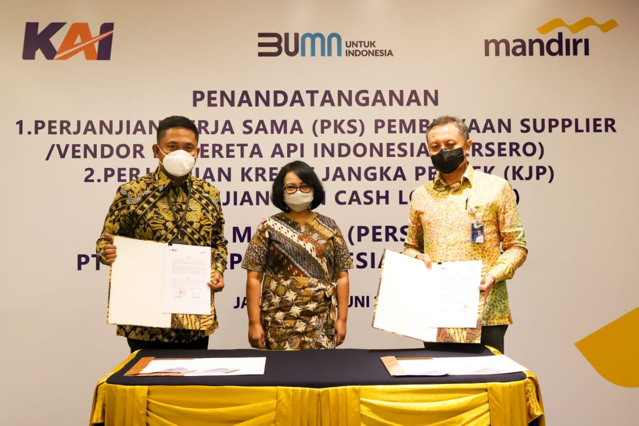 KAI dan Bank Mandiri Kerja Sama Pembiayaan ‘Kreta’ Pelaku Usaha