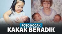 12 Potret Kocak Kakak Beradik Saat Sedang Berfoto Bersama