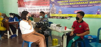 Sebanyak 282 Masyarakat Maritim Tervaksin Sinovac dan Moderna di Kecamatan Belinyu