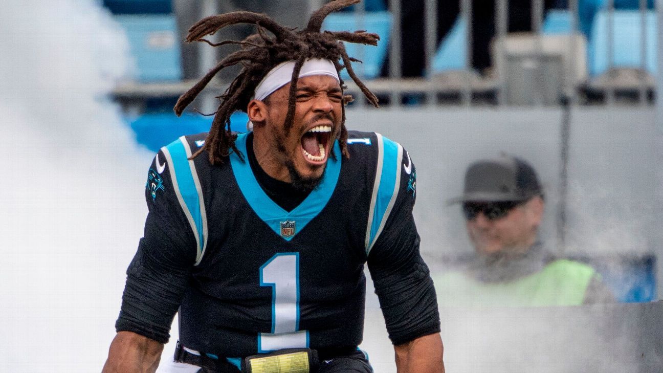 Cam Newton merayakan setelah lari TD 24 yard listrik untuk Carolina Panthers – Majalah Time.com