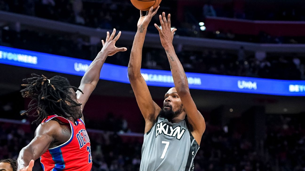 Kevin Durant dari Brooklyn Nets menjatuhkan 51 terbaik musim NBA dalam kemenangan atas Pistons – Majalah Time.com