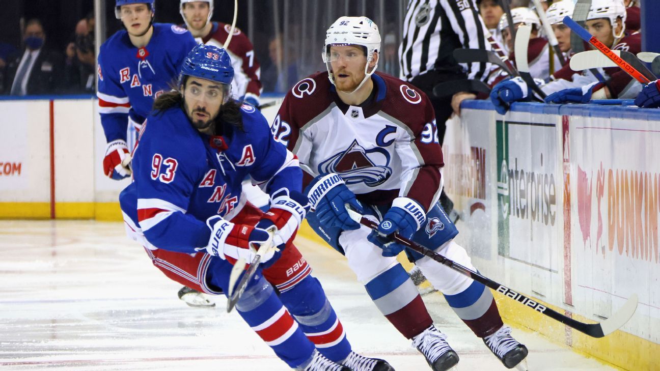 Panduan pemirsa untuk New York Rangers-Colorado Longsor, Carolina Hurricanes-Minnesota Wild di ESPN+ – Majalah Time.com Panduan pemirsa untuk New York Rangers-Colorado Longsor, Carolina Hurricanes-Minnesota Wild di ESPN+ – Majalah Time.com