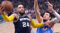Pergelangan kaki kiri yang terkilir bisa membuat pemain depan Memphis Grizzlies Dillon Brooks absen lima minggu, kata sumber Pergelangan kaki kiri yang terkilir bisa membuat pemain depan Memphis Grizzlies Dillon Brooks absen lima minggu, kata sumber