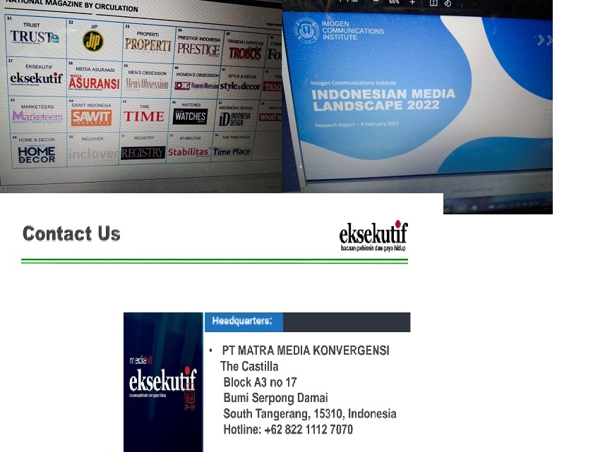 Majalah Eksekutif dan Matra, Media Arus Utama: INDONESIAN MEDIA LANDSCAPE 2022