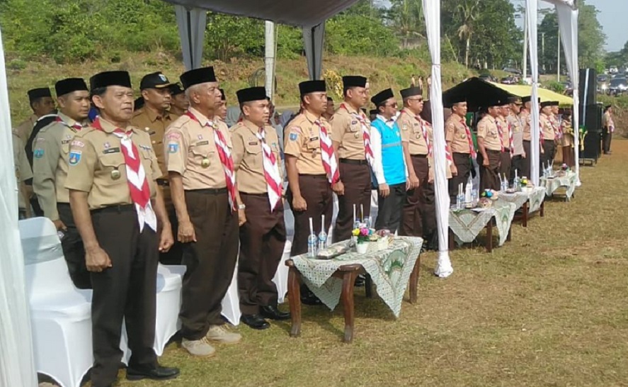 Waaster Panglima TNI Buka Kegiatan Pramuka Wirakarya 2023 di Cisata Pandeglang