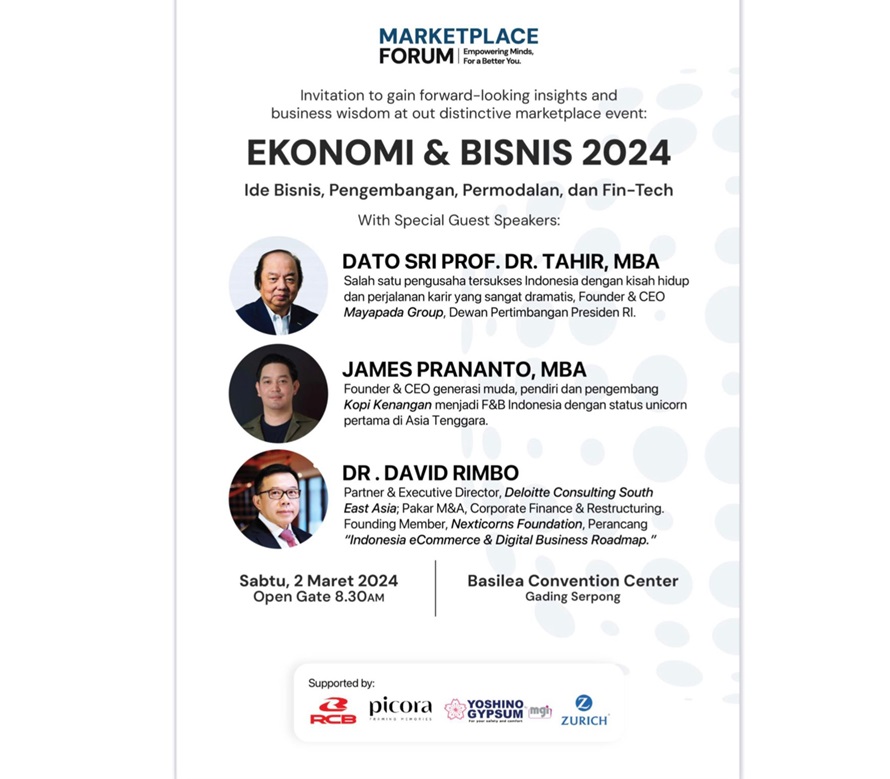 Seminar Ekonomi dan Bisnis 2024 Dari Market Place Forum