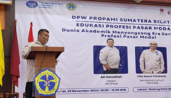 Sertifikasi Profesi Pasar Modal Jadi Fokus Edukasi DPW PROPAMI Sumsel di UKMC Palembang