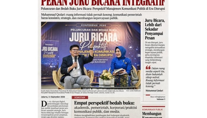 Launching Buku Juru Bicara Perspektif Manajemen Komunikasi Politik di Era Disrupsi