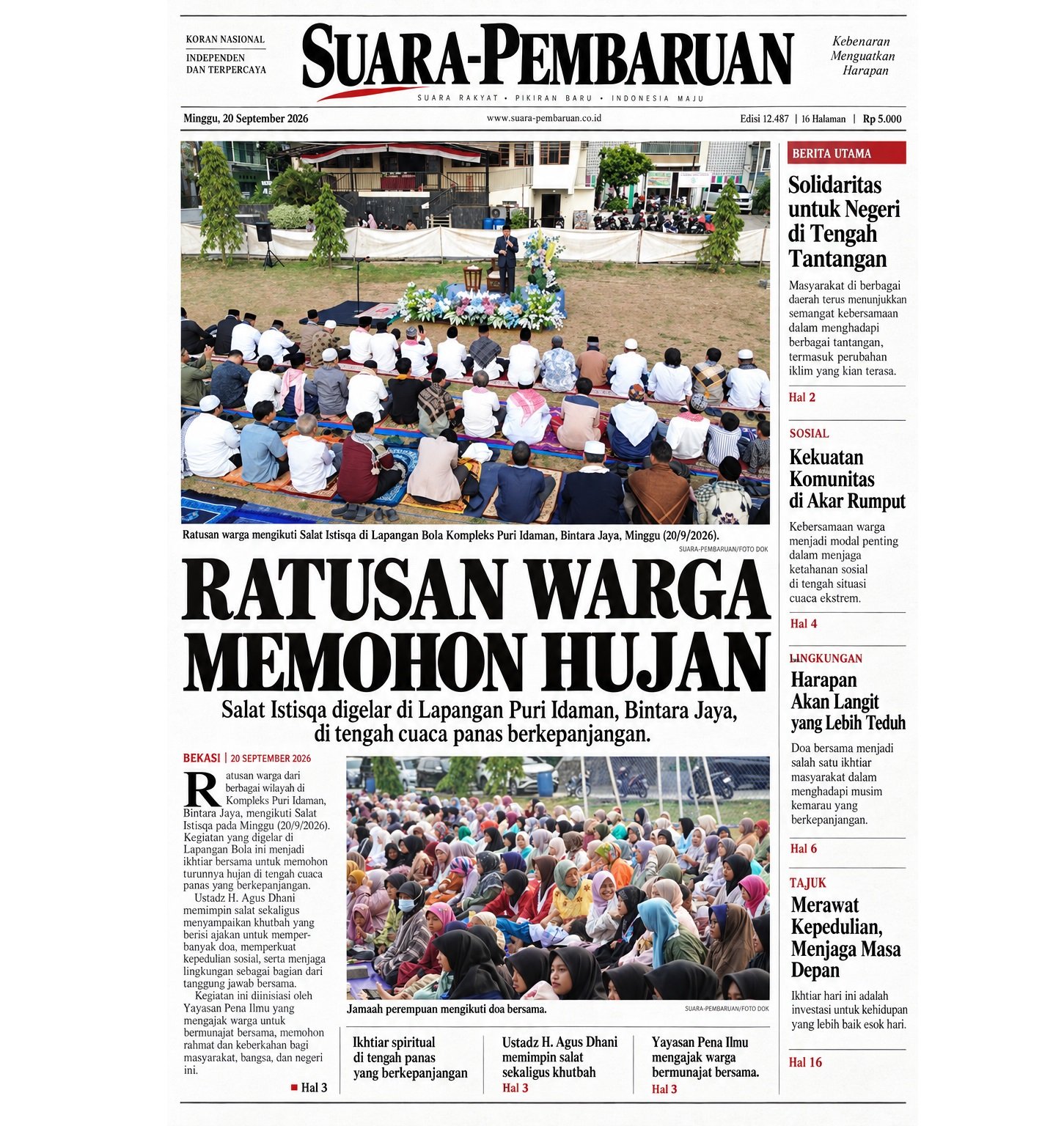 Ratusan Warga Bintara Jaya Menengadah Harap, Memohon Hujan di Tengah Cuaca Panas Ekstrem Ratusan Warga Bintara Jaya Menengadah Harap, Memohon Hujan di Tengah Cuaca Panas Ekstrem