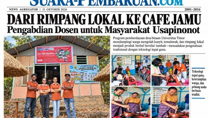 Dari Rimpang Lokal Ke Cafe Jamu: Pengabdian Dosen Untuk Masyarakat Usapinonot