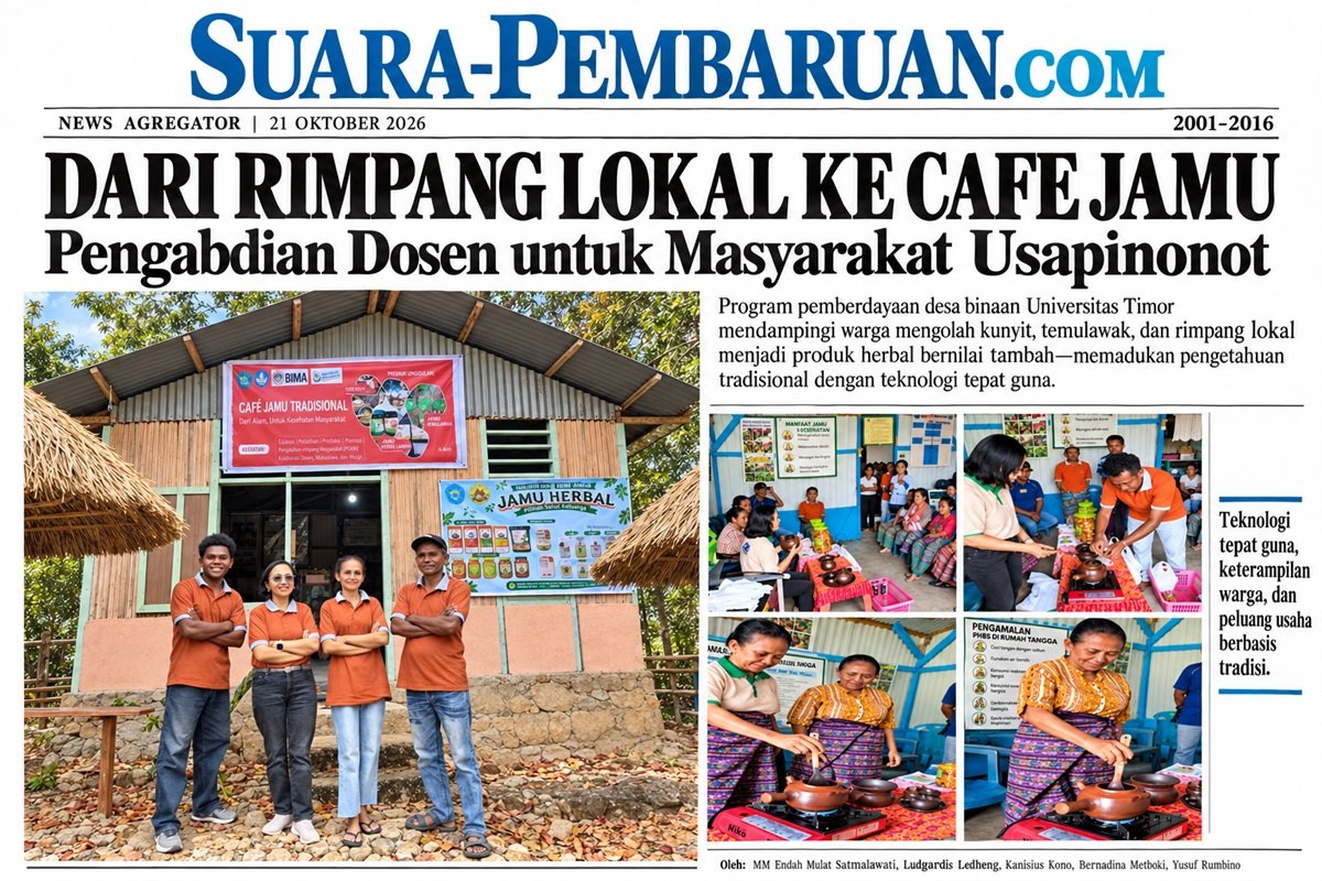 Dari Rimpang Lokal Ke Cafe Jamu: Pengabdian Dosen Untuk Masyarakat Usapinonot